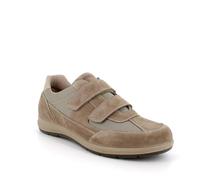 ENVAL SOFT 77713222 Scarpa Uomo Primaverile col Tortora in Pelle E Tessuto con Strappi Comoda Made in Italy Tortora 43