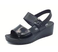 ENVAL SOFT 7778800 Naplak Nappa Nero Sandali Confort per Donna in Pelle e Vernice (Taglia 39)