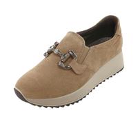 ENVAL SOFT 8779155 Fango Mocassino Donna Zeppa Pelle camoscio Elastici Memory Foam 41