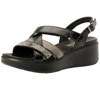 Enval Soft D.Caterina ENVAL, Sandali con Zeppa Donna, Nero, 37 EU