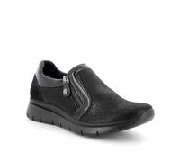 Enval Soft D.Katia ENVAL, Mocassino Basso Donna, Nero Laminato-Nero, 37 EU