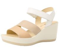 Enval Soft D.Scarlet ENVAL, Sandali con Zeppa Donna, Beige-Bianco, 42 EU