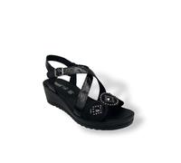 ENVAL SOFT Donna Scarpe 7778600 Sandali con Zeppa in Pelle Nero 40