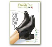 ENVAL SOFT DONNA TRONCHETTI COMFORT 8253100 PELLE NERO MADE IN ITALY
