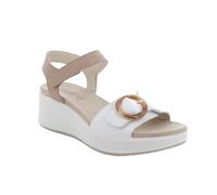 ENVAL SOFT Sandali bianco-corda con zeppa in pelle da donna 37 EU