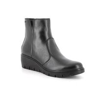 Enval Soft Stivaletti con Zeppa in Pelle da Donna Nero