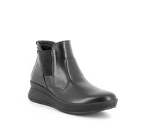 Enval Soft Stivaletti con Zeppa in Pelle da Donna Nero