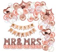 envami® Palloncini Matrimonio 145 Pezzi - Mr E Mrs Matrimonio -Just Married Decorazioni - Ghirlanda