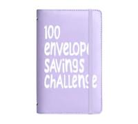 Envelope Money Saving Binder - 100 Days Money Saving Binder with Envelopes to Save $50 Each, Budget Tracking Planner for Women, Men Adults, Home, School, Personal Finance, Management