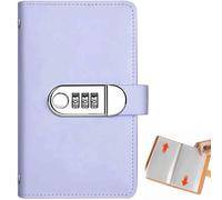 Envelopes Money Saving Challenge Binder, 2026 Savings Challenges Book with Envelopes, Coded Lock 100 Envelope Challenge in Fun & Motivating Way (Viola)