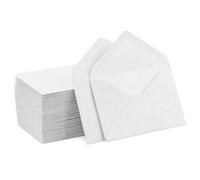 Enveloppes En Papier Kraft,DIN C6,130 g/m²,pour lettres, carte de vœux, carton d’invitation, carte d’anniversaire-Blanc,100 pièces