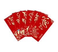 Enveloppes Rouges Chinoises - Enveloppes Chinoises Pour L'Argent | 6 Pièces De Collection Traditionnelles Vietnamiennes, Pour Copine Hommes Garçons Filles Jeunes Famille Amis