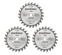Enventor 3PCS 24T TCT Lama Sega Circolare per Legno, 115mm x 9.5mm, Punta in Carburo di Tungsteno, Lama Mini Sega Circolare per il Taglio del Legno, Compatibile con Enventor 76604L