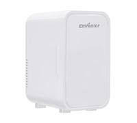 Enventor 6L 8 Lattine Frigorifero Piccolo Bianco, Mini Frigo da Camera e Ufficio con Raffreddamento e Riscaldamento, Frigo Portatile 12V/220V, Mini Frigorifero per Cosmetici, Bevande e Frutta