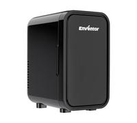 Enventor 6L 8 Lattine Frigorifero Piccolo Nero, Mini Frigo da Camera e Ufficio con Raffreddamento e Riscaldamento, Frigo Portatile 12V/220V, Mini Frigorifero per Cosmetici, Bevande e Frutta