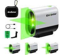 Enventor Livella Laser Autolivellante 50M, Linea Laser Verde a Croce, 3 Modalità (Autolivellante, Manuale, a Impulsi), 360° Supporto Magnetico, IP54, Ricarica USB, Alta Visibilità e Precisione
