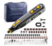 Enventor Mini Utensile Rotante Multifunzione a Batteria 8V, Mini Trapano Elettrico 122 Accessori, 5 Velocità Regolabili, 5000-30000RPM, Ricarica USB, per Incisione, Smerigliatura, Lucidatura