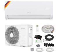 ENVIRON® Condizionatore Split Funzione WiFi/App | 19 dB - Più silenzioso del tuo respiro | Evaporatore e condensatore placcati oro (senza fissaggio, 12.000 BTU (3,5 kW))