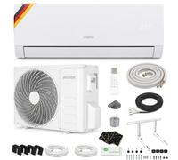 ENVIRON® Condizionatore split funzione WiFi/app, 19 dB, più silenzioso del tuo respiro, evaporatore e condensatore placcati in oro (con supporto da parete, 9.000 BTU (2,6 kW))