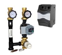 ENVIRON - Gruppo pompa circuito di riscaldamento EN002 DN25 con pompa ad alta efficienza, miscelatore a tre vie e testa termostatica 20 - 70 °C | Made in Germany | Riscaldamento a pavimento (Wilo Para