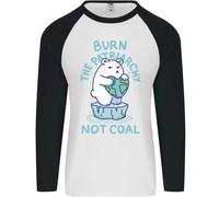 Environment Burn The Patriachy Not Coal Uomo L/S Baseball T-Shirt