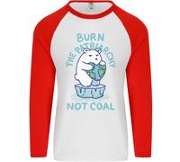 Environment Burn The Patriachy Not Coal Uomo L/S Baseball T-Shirt
