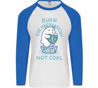 Environment Burn The Patriachy Not Coal Uomo L/S Baseball T-Shirt