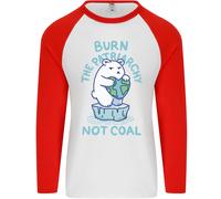 Environment Burn The Patriachy Not Coal Uomo L/S Baseball T-Shirt