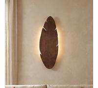 Envostar applique Lehti, a forma di foglia, noce, 69 x 24 cm Envostar