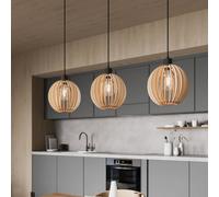 Envostar Clay Lampada a sospensione Compensato di betulla a 3 luci LW1689104360