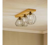 Envostar Various plafoniera 3 luci pino naturale LW68440351