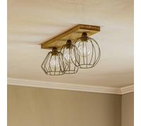 Envostar Various plafoniera 3 luci pino scuro Envostar