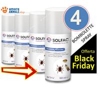 2x SOLFAC 150 ml → Insetticida acaricida spray contro Formiche Scarafaggi Mosche