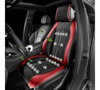EnweMahi Coprisedile per Auto Rinfrescante E Traspirante con 24 Ventole, Cuscino del Sedile Ventilato a 3 velocità, Controllo Indipendente dello Schienale/Sedile, Coprisedile per Auto Fresco Car Red