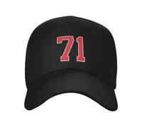 ENWIND Berretto da Baseball Sport Numero 71 Rosso Nero Colore Fortunato Sport settantuno Berretto da Berretto da baseballpello da Golf Cosplay Donne Caps da Uomo