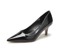 ENWIND Decollete Donna Basso Tacco Gattini a Punta Scarpe da Matrimonio Ufficio,Nero,42 EU