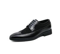 ENWIND Mens Classic Oxford Wingtip Moderno Formale Lace Up Scarpe da Sera Scarpa da Sposa,Nero,44 EU