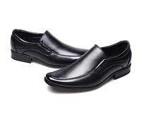 ENWIND Mocassini da Uomo Punta Quadrata Slip on Scarpe in Pelle Camminare all'aperto Guidare Mocassini Scarpe Casual da Lavoro,Nero,47 EU