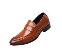 ENWIND Mocassini Uomo Pelle Estivi Slip On Scarpe da Guida Scarpe da Barca,Giallo,46 EU