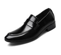 ENWIND Mocassini Uomo Pelle Estivi Slip On Scarpe da Guida Scarpe da Barca,Nero,45 EU