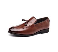 ENWIND Mocassini Uomo Pelle Formali Pantofole Casual Slip On Scarpe da Guida Scarpe da Barca,Marrone,40 EU