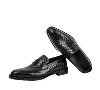 ENWIND Mocassini Uomo Pelle PU Estivi Pantofole Informale Slip on Scarpe da Guida Scarpe da Barca,Nero,46 EU