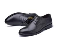 ENWIND Scarpe Oxford da Uomo in PU Pelle Stringate Derby Basse Eleganti da Uomo,Nero,47 EU