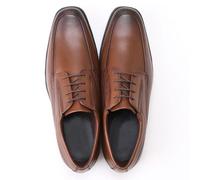 ENWIND Scarpe Oxford da Uomo Stringate Derby Basse Scarpe da Cerimonia Sposa da Uomo,Marrone,39 EU