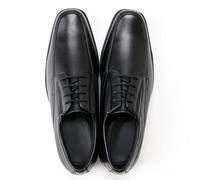ENWIND Scarpe Oxford da Uomo Stringate Derby Basse Scarpe da Cerimonia Sposa da Uomo,Nero,39 EU