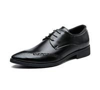 ENWIND Scarpe Oxford Uomo con Lacci per Affari Abito da Sposa Formale Derbys,Nero,44 EU