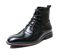 ENWIND Stivali Chukka da Uomo Classici Oxford Stivaletti Eleganti Leggeri Antiscivolo in Pelle con Lacci Stivaletti Desert alla Caviglia,Nero,41 EU