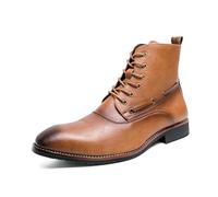 ENWIND Stivali Chukka da Uomo Classici Oxford Stivaletti Eleganti Leggeri Antiscivolo in Pelle con Lacci Stivaletti Desert alla Caviglia,Marrone,43 EU