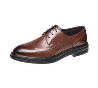 ENWIND Uomini Sposato Abito da Sposa Scarpe Formale Leggero Oxford Sneakers Casual Walking Derbys Scarpe,Marrone,37 EU