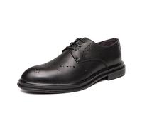 ENWIND Uomo Nozze Brogues Scarpe da d'Affari Scarpe Formali da Uomo Stringate per Lavoro, da Viaggio,Nero,45 EU